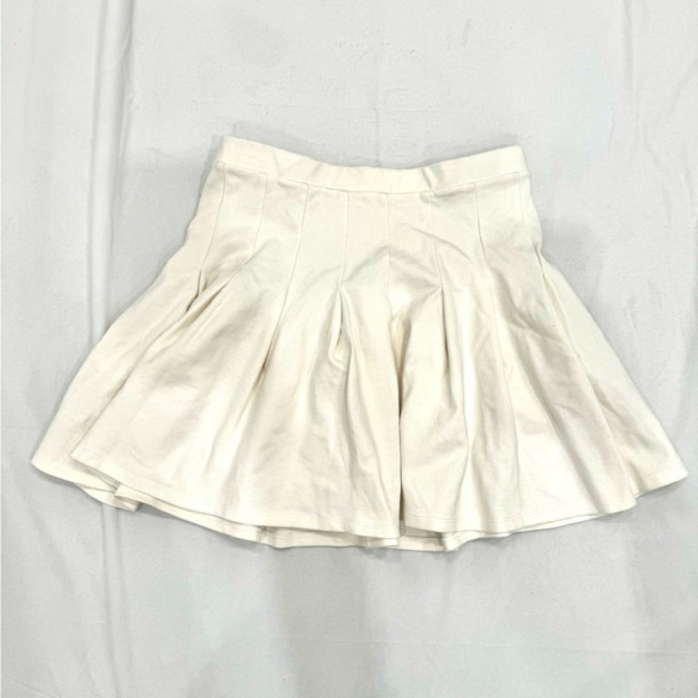 Altar'd State White Pleated Mini Skirt